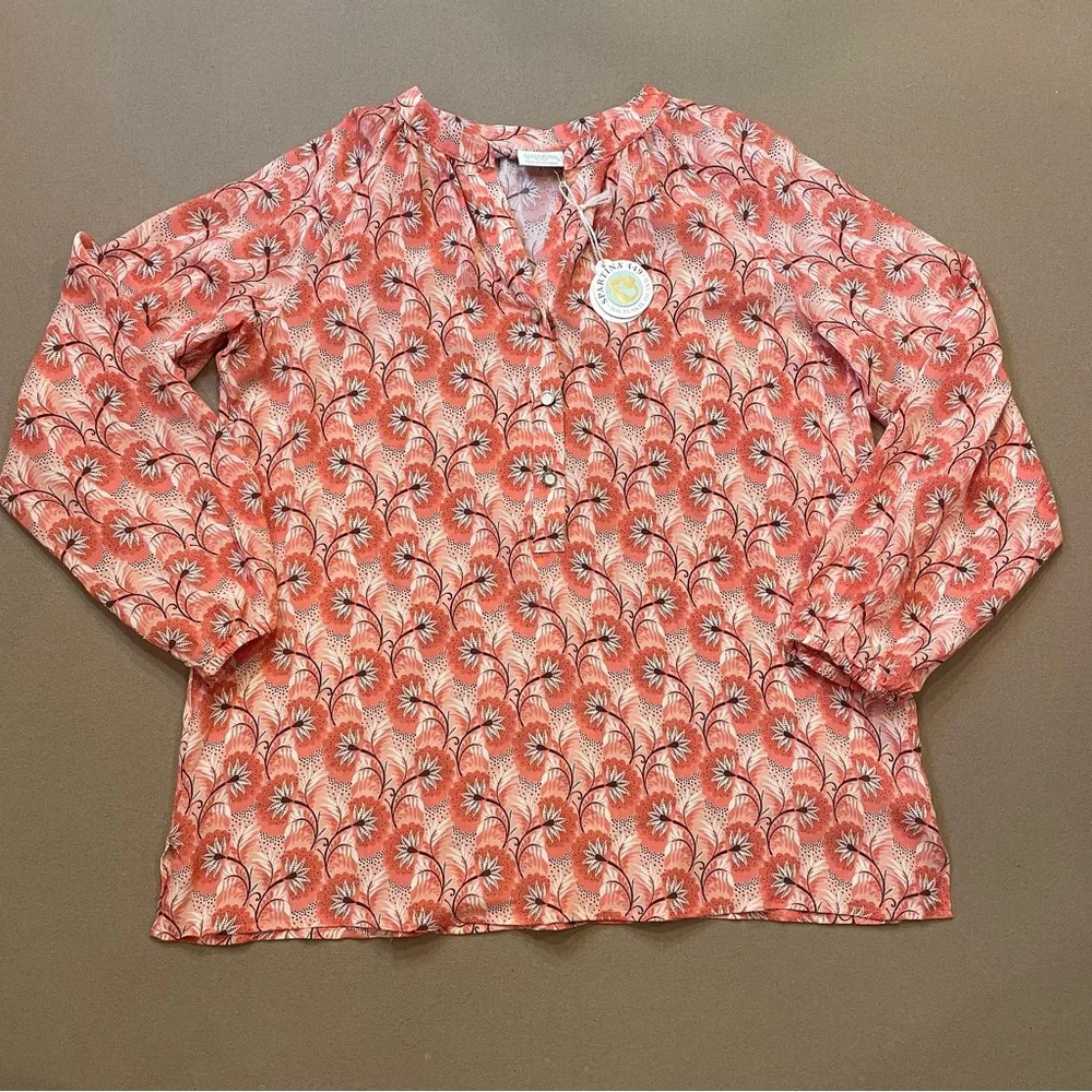 Spartina 449 Cora 100%Silk Blouse Size Medium New w Tags